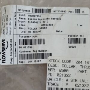 *NEW OLD STOCK* Flowserve 08593493 Thrust Collar 5.125" Dia 1" Bore + Warranty! - Image 8