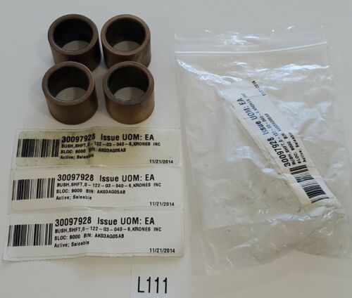 *NEW* LOT OF 4 Krones 0-122-03-040-6 Shaft Bushings 0122030406 1" + Warranty! Main Image