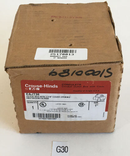 *New-Open-Box* Crouse-Hinds EAJT36 Outlet Box Conduit Outlet Box + *Warranty* Main Image