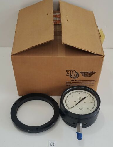 *NEW* 3D Instruments 25504-21B71 4.5" Test Gauge Panel Mount 0-30Psi + Warranty! Main Image