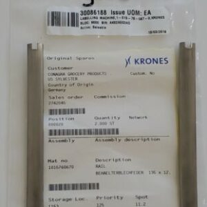 *NEW* LOT OF 2 Krones 1-015-76-067-0 Guide Rails 135 x 12 1015760670 + Warranty! - Image 1