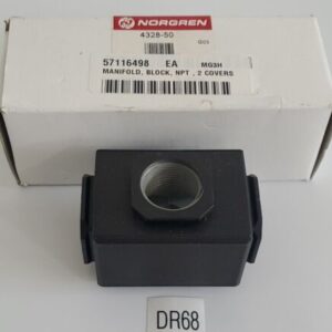 *NEW IN BOX* Norgren 4328-50 2 Covers Manifold Block + Warranty! - Image 1