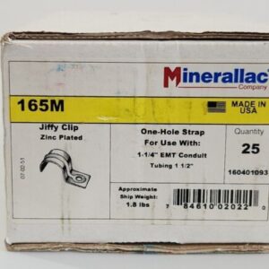 *NEW* [25] Minerallac 165M Jiffy Clip Zinc Plated 1-Hole Strap 1-1/4" + Warranty - Image 7