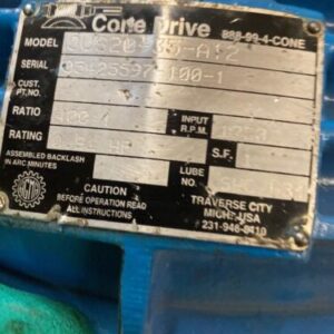 CONE DRIVE Gear Reducer 0US20-35-A12 400:1 Ratio .91hp 1750rpm In Warranty - Image 8
