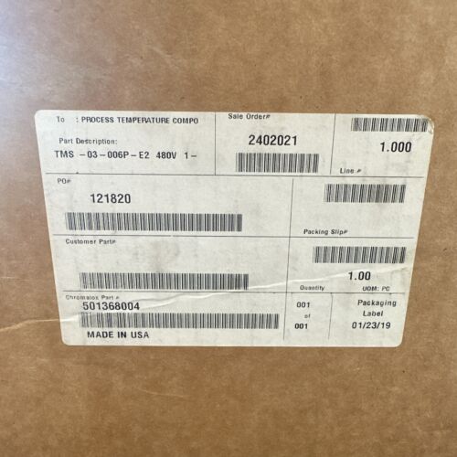 NEW IN BOX- Chromalox Immersion Heater Element 155-501368-004 / TMS-03-006P-E2 Main Image