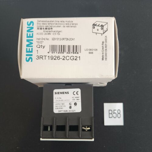 *NEW IN BOX* SIEMENS 3RT1926-2CG21 / 3RT19262CG21 Time Relay Module*WARRANTY* Main Image