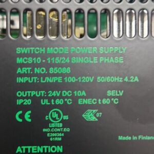 🆕️ Murr Elektronik 85086 Power Supply MSC10-115/24 ⚡️🇺🇸 SHIP+WARRANTY - Image 3
