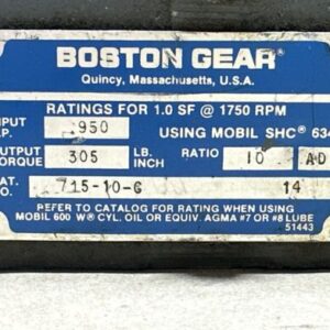 NEW- Boston Gear 715-10-G Right Angle Gear Reducer 10:1 Ratio .95 Input Hp 🇺🇸 - Image 9