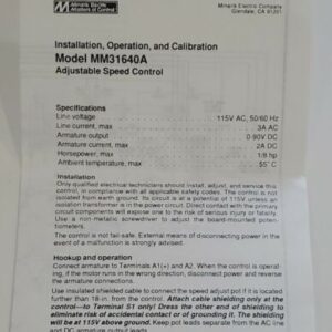 *NEW IN BOX* Minarik Corporation MM31640A Motor Controller + Warranty! - Image 9