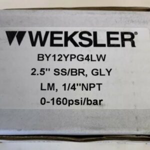 Weksler Liquid Filled Stainless Gauge BY12YPG4LW 2.5” 0-160psi (Lot Of 3) - Image 4