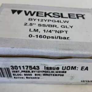 Weksler Liquid Filled Stainless Gauge BY12YPG4LW 2.5” 0-160psi (Lot Of 3) - Image 5