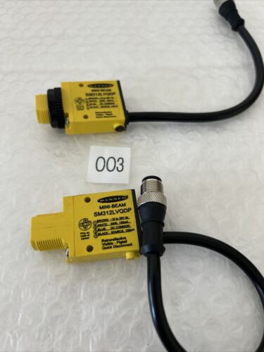(2) BANNER SM312LVQDP MINI BEAM PHOTOELECTRIC SENSOR FAST SHIPPING!+WARRANTY Main Image