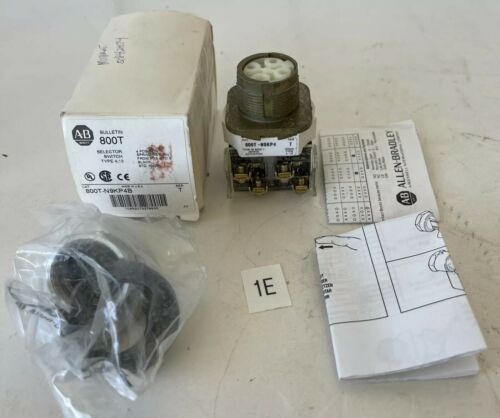 *NEW* Allen Bradley Selector Switch 800T-N9KP4B Ser. T 30mm 4 Pos. + Warranty! Main Image