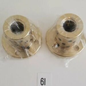 *NEW* LOT OF 2 Misumi MTSMR20 BRASS FLANGED OIL FREE LEAD SCREW NUTS + WARRANTY! - Image 1