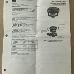 BRAND NEW Barber Colman MK MK-4611-0-0-2 Pneumatic Valve Actuator 5-10PSI 11sq” - Image 8