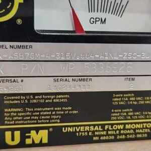 *NEW* Universal Flow Monitors SN-ASB7GM-4-315V.884-A1NL-ZSC-3D Monitor +Warranty - Image 2