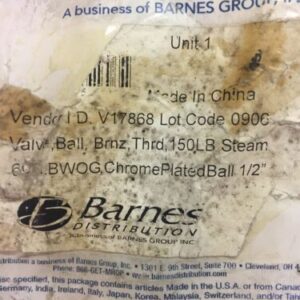 Barnes Distribution Valve 150SWP 600WOG 1/2” NEW! - Image 5