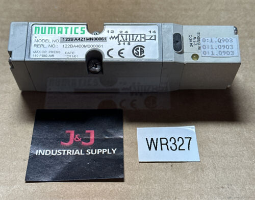 PREOWNED- Numatics 122BA4Z1MN00061 / 122BA400M000061 Solenoid Valve 24VDC 2.5W Main Image