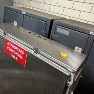 Hoffman Stainless Steel Electrical Enclosure a48h3610SSLP w/ Legs back panel - Image 4