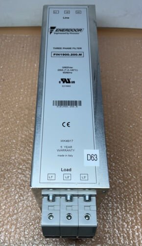 PREOWNED- Finmotor ENERDOOR FIN1900.200.M 3 Phase Filter 0/600VAC 230A 50/60Hz Main Image