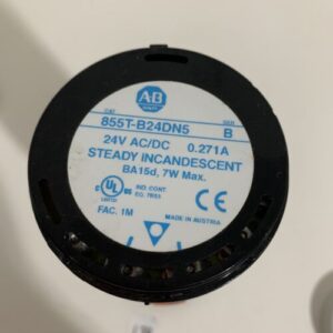 Allen-Bradley 855T-B24DN5 Amber Stack Light 24V AC/DC 0.271A w/855T-GPM25 Base - Image 3