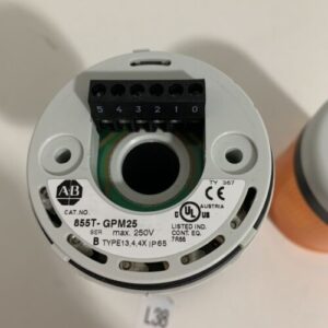 Allen-Bradley 855T-B24DN5 Amber Stack Light 24V AC/DC 0.271A w/855T-GPM25 Base - Image 5