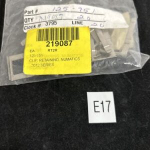 Numatics 125-751 Retaining Clip (Lot Of 20)Fast Shipping! +Warranty - Image 1
