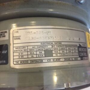 NEW Mercoid Pressure Switch Control Gauge, PRL-105-P1 120/240/440V Warranty - Image 4