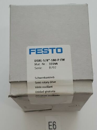 *NEW SEALED BOX* Festo DSRL-5/8"-180-P-FW Semi-Rotary Drive 33144 + Warranty! Main Image