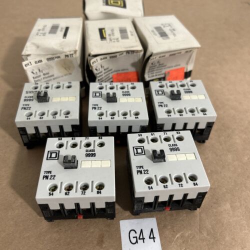 (5) Square D 9999 PN22 Aux. Contacts (1) W/ No Box) + Warranty Main Image