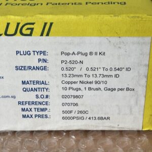 NEW IN BOX- Pop-A-Plug II Kit P2-520-N 0.520” (10) Plugs (1) Brush (1) Gauge🇺🇸 - Image 2