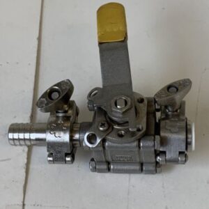 Sharpe CF3M 097J6 1/2" Body 6 Trim 6 CWP 1000 Seat T Ball Valve w/ Lock Out - Image 3