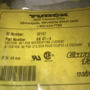 *New In Bag (Lot Of 2 )TURCK RK 4T-4 U2157 3 Wire Straight Connector Cable # - Image 5