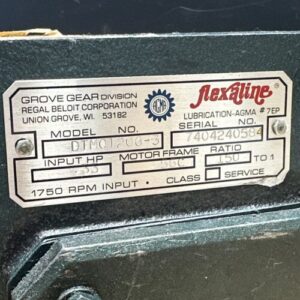 PREOWNED- Grove Gear Flexaline Reducer Assembly DTMQ01206-3 150:1 1/3Hp Rated - Image 11