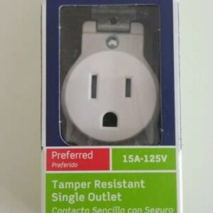 *NEW* 3 Leviton Lt Almond TAMPER RESISTANT Single Outlet Receptacle 15A T5015-TS - Image 2