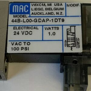 MAC 44B-L00-GDAP-1DT9 Solenoid Valve 24Vdc Pre-Owned Fast Shipping! - Image 2