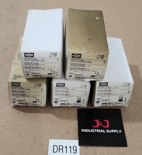 *LOT OF 5* Hubbell L715P Locking Plug 15A 277Vac 2Pole 3Wire Ground Twist Lock Main Image