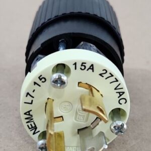*LOT OF 5* Hubbell L715P Locking Plug 15A 277Vac 2Pole 3Wire Ground Twist Lock - Image 4