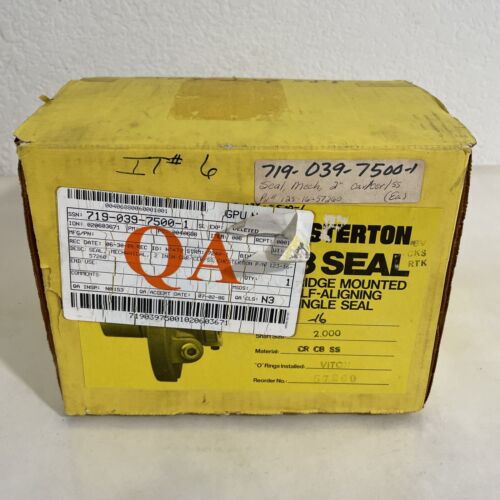 Chesterton 123 Seal Cartridge Mounted Self-aligning Single Seal P/N 123-16-57260 Main Image
