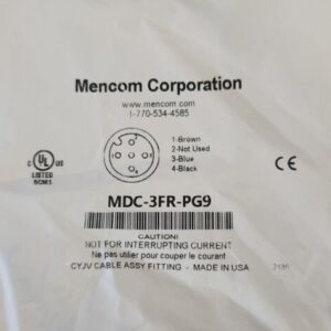 *BRAND NEW FACTORY SEALED* Mencom Corporation MDC-3FR-PG9 Cordset + Warranty! - Image 2