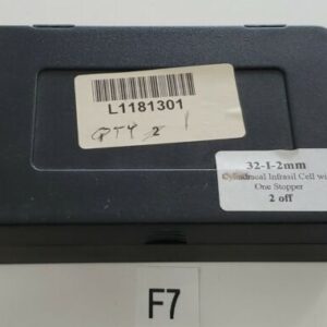 *NEW* (1) Perkin Elmer L1181301 32-I-2mm Cylindrical Infrasil Cell w/ 1 Stopper - Image 1