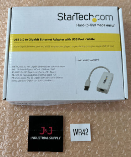 NEW- StarTech.com USB 3.0 to Gigabit Ethernet Adapter NIC w/ USB Port | FASTSHIP Main Image