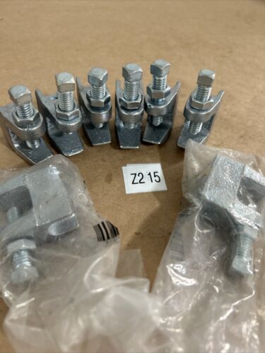 (8) 62G0038 3/8" Electro-Galvanized Beam Clamp + Warranty Main Image