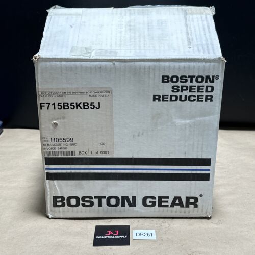 NEW IN BOX- Boston Gear F715B5KB5J Speed Reducer 1.72Hp 5:10 Ratio 291Lb/In Torq Main Image
