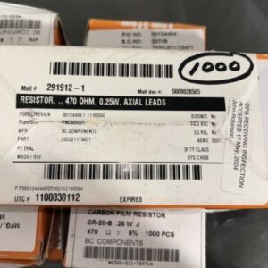 CSI CR-25-B Carbon Film 1/4 Watt Resistors 5 Boxes W/ 1000 Pcs. In Each - Image 8