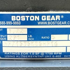 NEW IN BOX- Boston Gear HF715B5KB5HP16 Speed Reducer 1.72Hp 5:1 291Lb/In Torque - Image 7