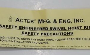 *NEW* Actek AK46650 3/4-10 Swivel Hoist Ring 2500 LBs Capacity + Warranty! - Image 9