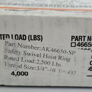 *NEW* Actek AK46650 3/4-10 Swivel Hoist Ring 2500 LBs Capacity + Warranty! - Image 11