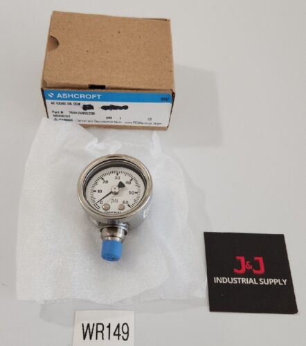 *NEW* ASHCROFT 40 1008S 01L 60 Pressure Gauge 0-60Psi 759426955288 + Warranty! Main Image