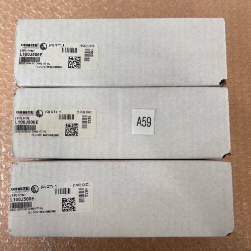 (3) NEW- Fixed Lug Power Wirewound Resistor 500 Ohm 100W 100 Watt Ohms Ohmite Main Image